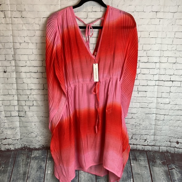 Accessorize London NWT Swim Cover-up Ombre Pleated Kaftan Vacation Resortwear - Picture 5 of 11